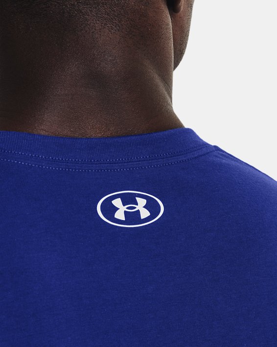 Men's UA Sportstyle Logo T-Shirt in Blue image number 3